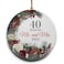 CEDAR CRATE 40th Anniversary 40 Years as Mr and Mrs Wreath Ceramic Christmas Tree Ornament Collectible Holiday Keepsake 2875 Round Ornament in Decorative Gift Box with Bow Perfect for Parents Couple
