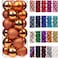 Emopeak 24Pcs Mini Christmas Balls Ornaments for Xmas Tree 12 Inch Small Shatterproof Christmas Tree Decorations Hanging Ball for Holiday Wedding Party Decoration Orange