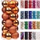 Emopeak 24Pcs Mini Christmas Balls Ornaments for Xmas Tree 12 Inch Small Shatterproof Christmas Tree Decorations Hanging Ball for Holiday Wedding Party Decoration Orange