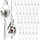 Patelai 30 Pcs Clear Fillable Christmas Ornaments 34 Plastic Light Bulb Ornaments Balls Bulk with Rope for Christmas Tree Craft Decoration