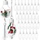 Patelai 30 Pcs Clear Fillable Christmas Ornaments 34 Plastic Light Bulb Ornaments Balls Bulk with Rope for Christmas Tree Craft Decoration