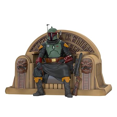 Hallmark Keepsake Christmas OrnamentResin 2022 Star Wars The Mandalorian Boba Fett on Throne
