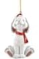 JFSM INC. Whimsical White Bunny Rabbit Christmas Ornament Figurine Holiday Collectible Christmas Tree Decorations Bunny Lover Gifts Holiday Stocking Stuffer