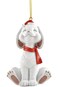 JFSM INC. Whimsical White Bunny Rabbit Christmas Ornament Figurine Holiday Collectible Christmas Tree Decorations Bunny Lover Gifts Holiday Stocking Stuffer