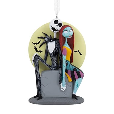 Hallmark Disney Tim Burtons The Nightmare Before Christmas Jack and Sally on Tombstone Christmas Ornament 0003HCM0845