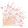 Funtery Wedding Pink Cocktail Picks Assorted Red Pink Hearts Red Truck with Heart Bamboo Toothpicks for Valentines Day Drink Fruit Dessert Food Appetizers Decoration