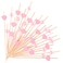Funtery Wedding Pink Cocktail Picks Assorted Red Pink Hearts Red Truck with Heart Bamboo Toothpicks for Valentines Day Drink Fruit Dessert Food Appetizers Decoration