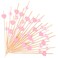 Funtery Wedding Pink Cocktail Picks Assorted Red Pink Hearts Red Truck with Heart Bamboo Toothpicks for Valentines Day Drink Fruit Dessert Food Appetizers Decoration
