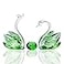 YWHL 55th Wedding Anniversary Decorations 55 Year Anniversary Swan Gifts for Parents Emerald Wedding Gifts Her Him Emerald Green Swan