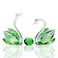 YWHL 55th Wedding Anniversary Decorations 55 Year Anniversary Swan Gifts for Parents Emerald Wedding Gifts Her Him Emerald Green Swan