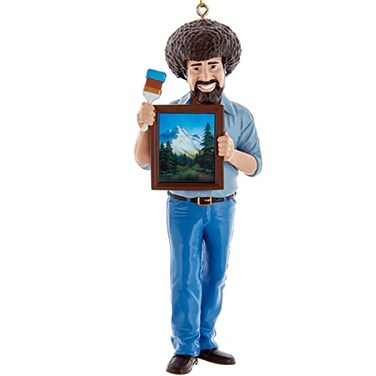 Kurt Adler Bob Ross With Frame Painting Ornament