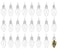 R N' RND Toys Clear Fillable Ornaments Shatterproof Transparent Plastic Craft Ornament Bulb Decorations for DIY Christmas Light Bulb Tree Ornament Set Pack of 24