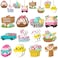 Marsui 24 Pcs Easter Ornaments for Tree Happy Easter Wooden Hanging Ornaments Egg Bunny Spring Tree Decorations Gnome Chick Wood Slices Pendant with Rope for Home Spring Party DecorEgg