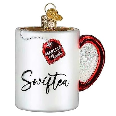 Old World Christmas Swiftea Mug Glass Blown Ornament for Christmas Tree Handcrafted Holiday Decoration Tea Collection