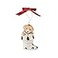Spode Christmas Tree Puppy in Boot Ornament Festive Holiday Bauble for Christmas Tree Earthenware Hanging Decoration with Red Ribbon for Easy Hanging Decorative Accent Keepsake Gift