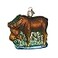 Old World Christmas Munching Moose Glass Blown Ornament for Christmas Tree Handcrafted Holiday Decoration Wildlife Animal Collection