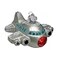 Old World Christmas Airplane Glass Blown Ornament for Christmas Tree Handcrafted Holiday Decoration Transportation Collection