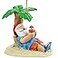 Cape Shore Santa Relaxing Under a Palm Tree Beach Break Holiday Ornament