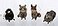 Kurt S. 35 to 6Inch Buri Woodland Animal Ornament Set 4 Assorted Styles