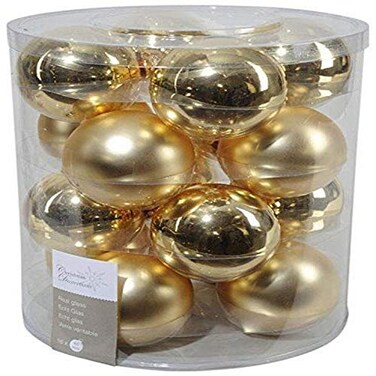 Decoris Shiny Matte Baubles Ornament Gold