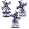 Kurt S. Delft Blue Windmill Ornaments 3 Assorted