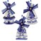 Kurt S. Delft Blue Windmill Ornaments 3 Assorted