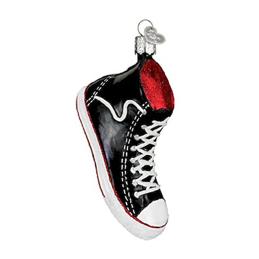 Old World Christmas High Top Sneaker Glass Blown Ornament for Christmas Tree Handcrafted Holiday Decoration Fashion Collection