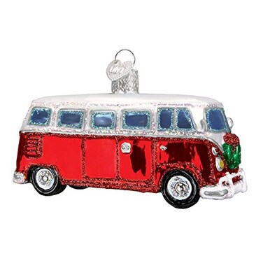 Old World Christmas Ornaments Camper Van Glass Blown Ornaments for Christmas Tree 4 x 125