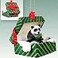 Conversation Concepts Panda Bear Gift Box Christmas Ornament Delightful