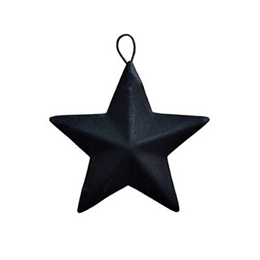 CWI Gifts 12Piece Barn Star Ornament Set 2Inch Black