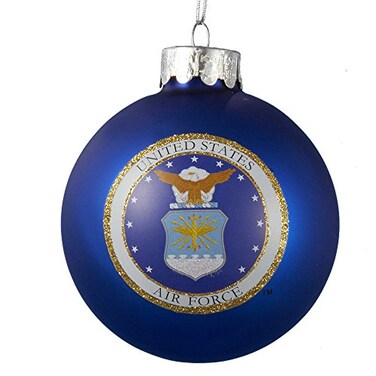 Kurt S. Kurt Adler Glass US Air Force Ball Ornament 80mm