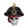 Old World Christmas Jolly Roger Glass Blown Ornament for Christmas Tree Handcrafted Holiday Decoration Halloween Collection
