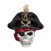 Old World Christmas Jolly Roger Glass Blown Ornament for Christmas Tree Handcrafted Holiday Decoration Halloween Collection