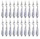 yueton Crystal Prism 20Pcs 38mm Clear Crystal Chandelier Icicle UDrop Prisms Lamp Pendants Brass Connectors