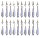 yueton Crystal Prism 20Pcs 38mm Clear Crystal Chandelier Icicle UDrop Prisms Lamp Pendants Brass Connectors