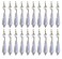 yueton Crystal Prism 20Pcs 38mm Clear Crystal Chandelier Icicle UDrop Prisms Lamp Pendants Brass Connectors
