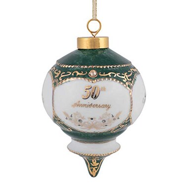 CBE Happy 50th Wedding Anniversary Victorian 45 Inch Porcelain Hanging Ornament