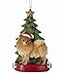 Kurt Adler Pomeranian With Christmas Tree Ornament Resin For Personalization