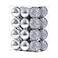 gootrades GOOTRADES Set of 24 Mini Shatterproof Christmas Balls Tree Ornaments Party Decoration 3cm11 Silver
