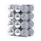 gootrades GOOTRADES Set of 24 Mini Shatterproof Christmas Balls Tree Ornaments Party Decoration 3cm11 Silver
