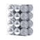 gootrades GOOTRADES Set of 24 Mini Shatterproof Christmas Balls Tree Ornaments Party Decoration 3cm11 Silver