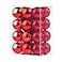 gootrades GOOTRADES Set of 24 Mini Shatterproof Christmas Balls Tree Ornaments Party Decoration 3cm11 Red