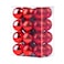 gootrades GOOTRADES Set of 24 Mini Shatterproof Christmas Balls Tree Ornaments Party Decoration 3cm11 Red