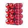 gootrades GOOTRADES Set of 24 Mini Shatterproof Christmas Balls Tree Ornaments Party Decoration 3cm11 Red