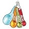 Old World Christmas Chefs Collection Glass Blown Ornaments for Christmas Tree Measuring Spoons Model32346 417 x 417 x 402 inches