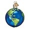 Old World Christmas Planet Earth Glass Blown Ornament for Christmas Tree Handcrafted Holiday Decoration Outer Space Collection