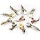 LWINGFLYER 12pcs Artificial Foam Feather Birds Mini Decorative Love Bird Ornaments for Wreaths Craft Christmas Tree Decoration Flower Arrangements 10cm4inch Clip