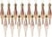 Christmas Concepts Pack of 1585cm 85mm 34 Droplet Baubles Matte Glitter Design Christmas Ornaments Rose Gold