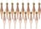 Christmas Concepts Pack of 1585cm 85mm 34 Droplet Baubles Matte Glitter Design Christmas Ornaments Rose Gold