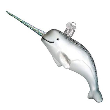 Old World Christmas NARWHAL Ornament Multi 2x6